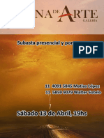 CATÁLOGO Subasta Juana de Arte, Sábado 13 de Abril 2024 A Las 19hs