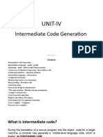 UNIT 4 - Intermediate - Code - Generation NEW