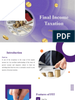 Final Income Taxation