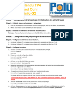 Compte Rendu TP4 Mohamed Ouni 3éme Info G2: Partie 1: Configuration de La Topologie Et Initialisation Des Périphériques