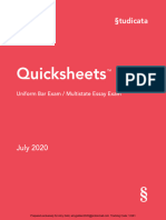 Studicata QuickSheets July 2020 Unlocked