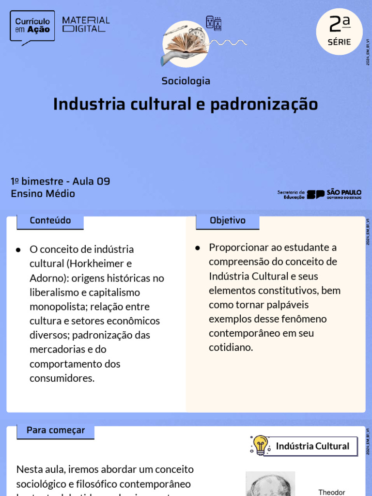Indústria Cultural: Conceitos e Impactos | PDF | Theodor W. Adorno ...