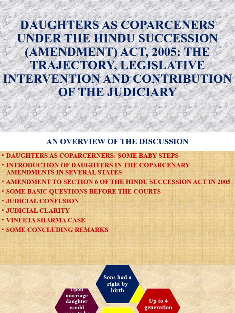 Daughters as Coparceners: Legal Changes | PDF | Lawsuit | Supreme Court ...