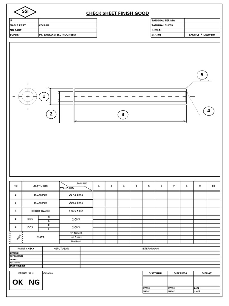 Finish Good Inspection Checklist | PDF | Mechanical Engineering ...