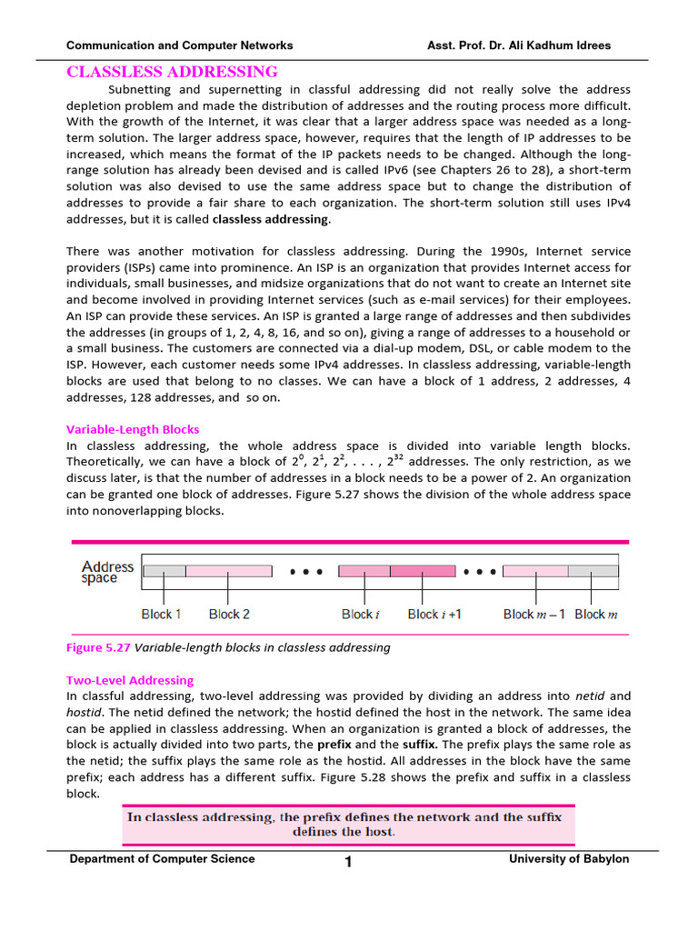 Classless Addressing and Subnetting Guide | PDF | Ip Address ...