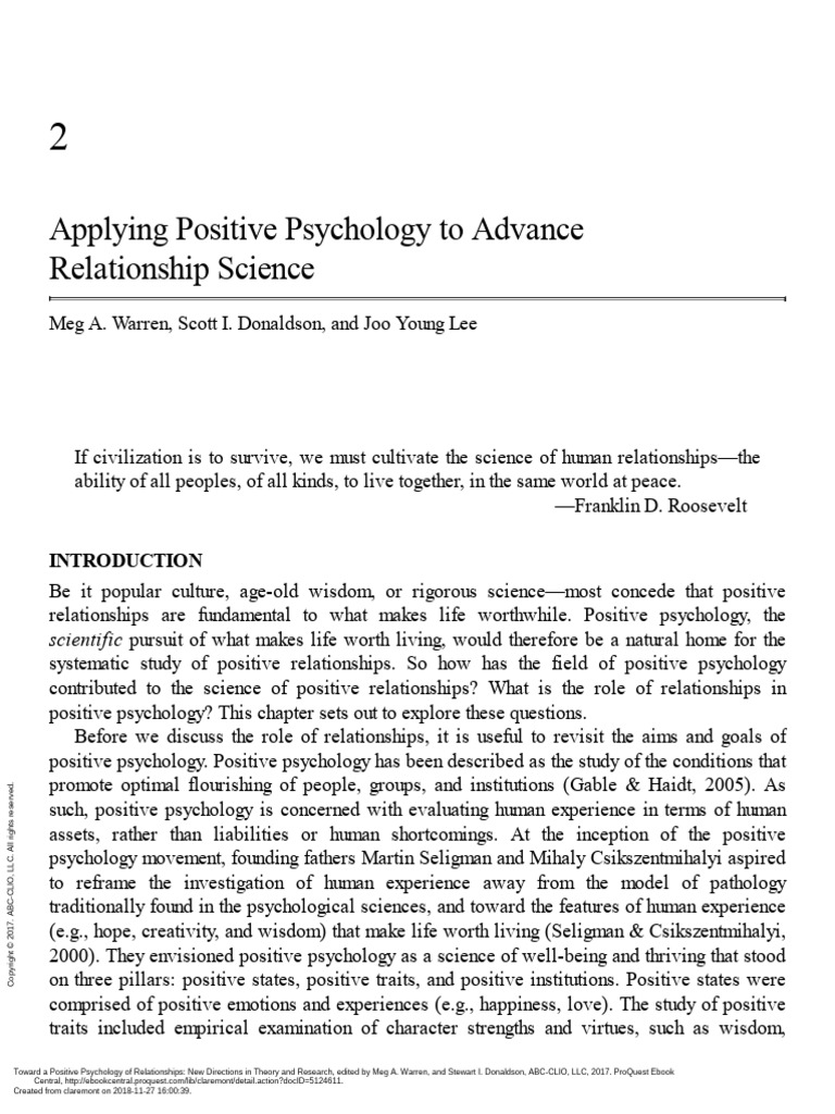 Relationship | PDF | Positive Psychology | Mentorship