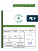Reglamento Interno de Seguridad, Salud en El Trabajo y Medio Ambiente 2023