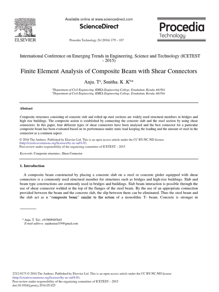 Shear Connector Analysis in Composite Beams | PDF | Beam (Structure ...