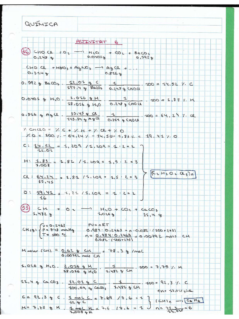 Activitat 6 Quimica | PDF