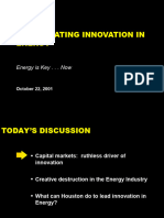 Creative Destruction Innovation in Energy Industry
