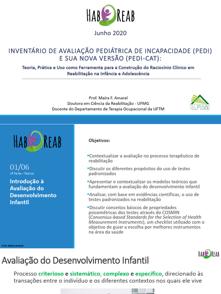 Avaliação Pediátrica de Incapacidade: PEDI-CAT | PDF | Corpo humano ...