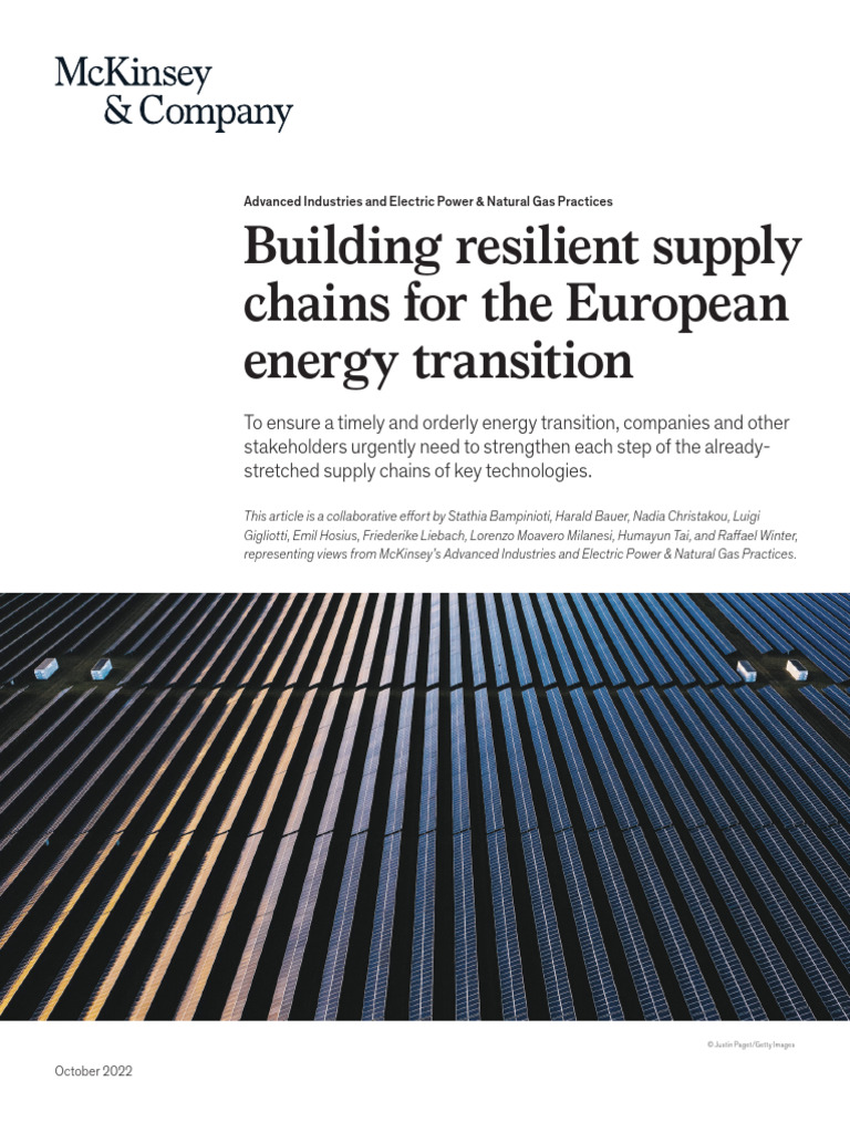 Strengthening Europe's Energy Supply Chains | PDF | Renewable Energy ...