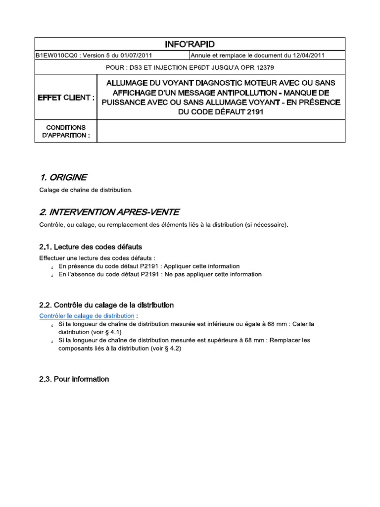 Note Interne Citroen 072011 | PDF