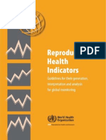 WHO-Reproductive Health Indicators-WHO 2006