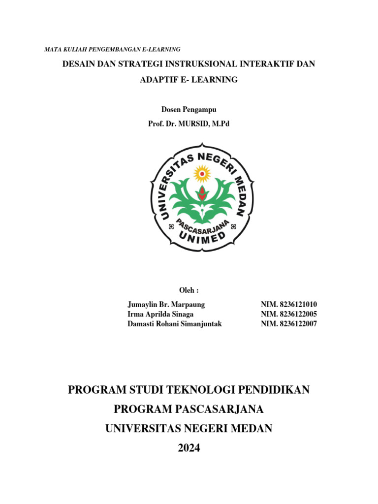 Desain dan Strategi E-Learning Adaptif | PDF