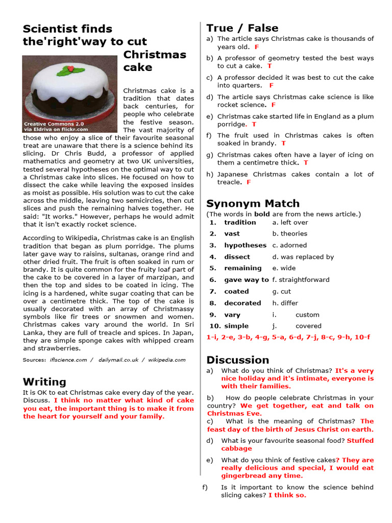 Christmas Cake | PDF | Christmas | Foods