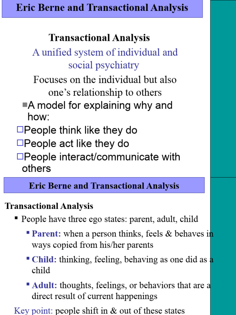Understanding Transactional Analysis | PDF | Scientific Theories ...