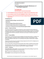 Centrifuge Maintenance Sop Template