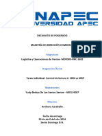 Tarea Individual. Control de Lectura 2. CRM Vs MRP