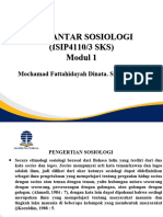 Materi Pengantar Sosiologi Modul 1 Universitas Terbuka