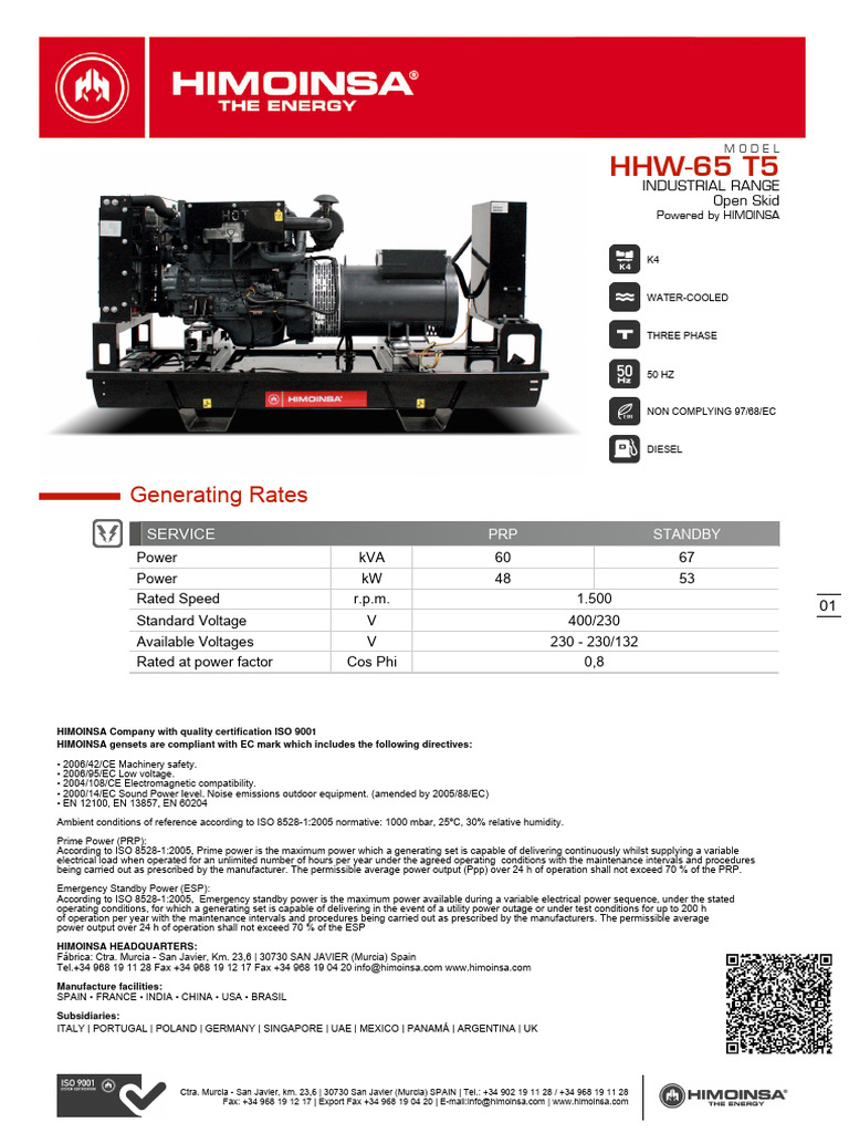 HHW 65 T5 (Open Skid K4) EN | PDF | Electrical Engineering | Electricity