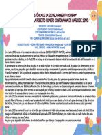 En el año 1.996 nace en los corazones de estos vecinos la ESCUELA ROBERTO ROMERO, quienes solicitan por primera vez la construcción de una escuela en nuestro barrio al Ministro de Educación, en aq