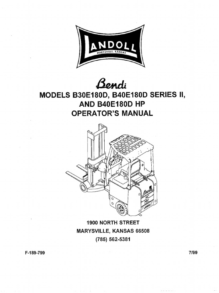 Bendi 30-40 Operators F-189-799 | PDF