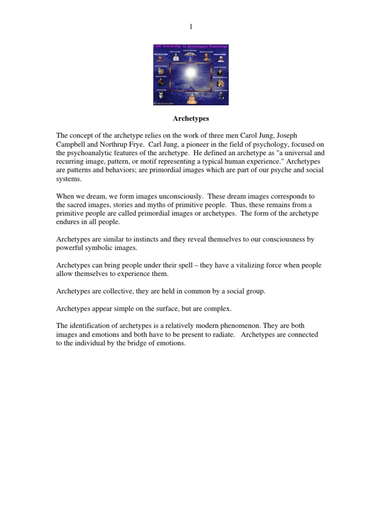 Archetypes Pdf Hero Archetype