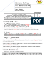 La Resistance Electrique Corrige Serie D Exercices 1