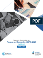 Finance and Economics (RSFE) 2023: (Virtual)