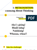 Lesson 1 Metacognition