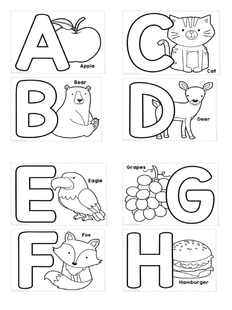 Letters Coloring PDF