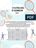 Playing Area of Badminton Group 3 Mapeh
