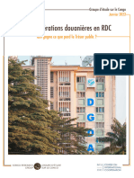 Rapport Gec Exonerations Douanieres RDC Qui Gagne Ce Que Perd Tresor Public