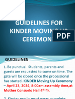 Guidelines For Kinder Moving Up Ceremony