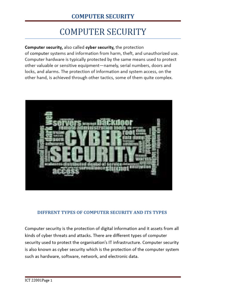 Computer Security | Download Free PDF | Information Security | Security