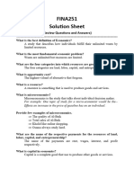 Solution Sheet For FINA251