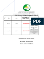 Mapas de ordens de saque não pagas