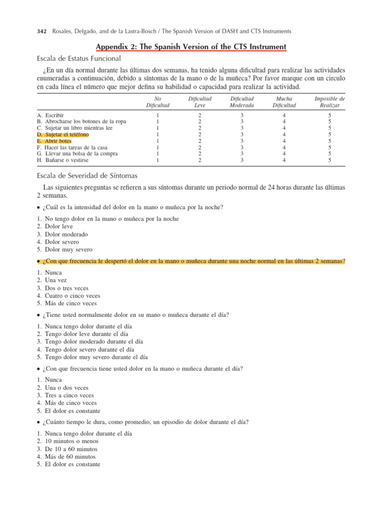 BCTQ Rosales | PDF | Parestesia