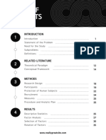 Black White Table of Contents Document