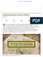 Tactical Decision Games (TDGS) - The Company Leader