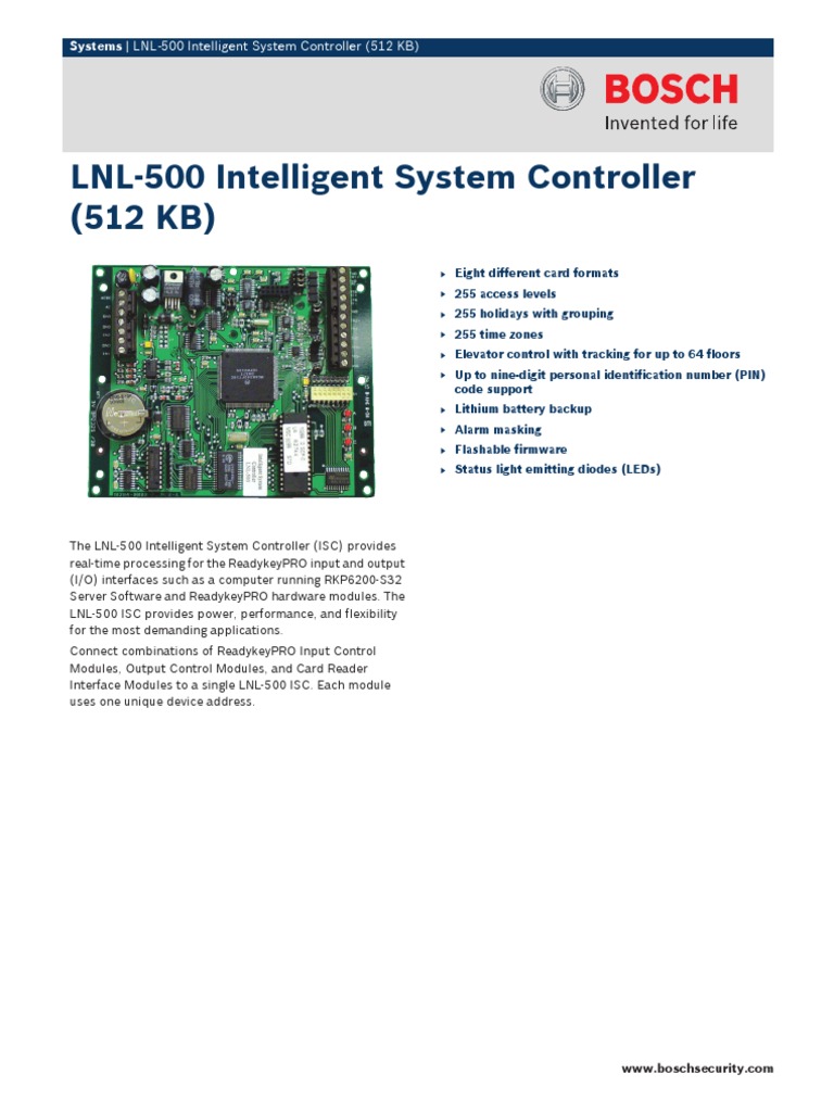 LNL-500 DataSheet LNL-500 enUS T1523528843 | PDF | Access Control ...