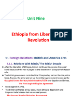 Unit 9 - Ethiopia From Liberation To Revolution