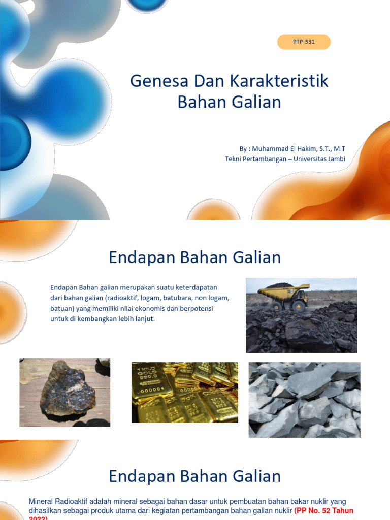 Karakteristik dan Genesa Bahan Galian | PDF