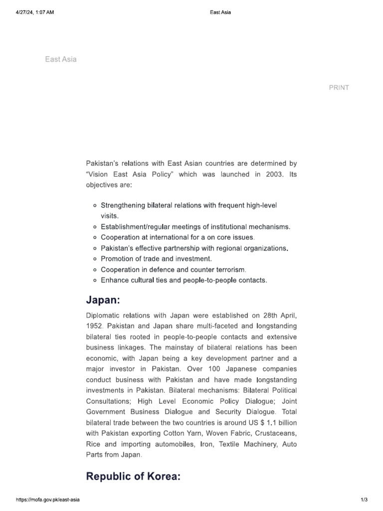 East Asia | PDF