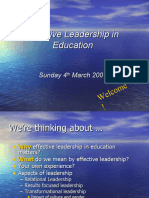 Effective Leadership in Education