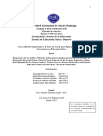 Universidad Autónoma de Santo Domingo: Facultad DE Ciencias de La Educación Escuela de Educación Física y Deporte