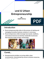 Rural & Urban Entrepreneurship