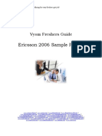 Ericsson 2006 Sample Papers: Vyom Freshers Guide
