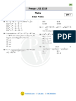 Basic Maths - DPP 01 (Of Lec 03) - Prayas JEE 2025